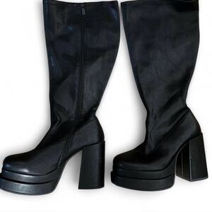 Platform Leather Boots